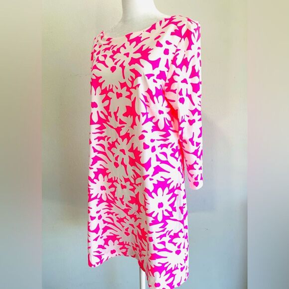 Britt Dress colorful pink floral USA made Beach Summer Resort Women’s XL - Picture 2 of 7